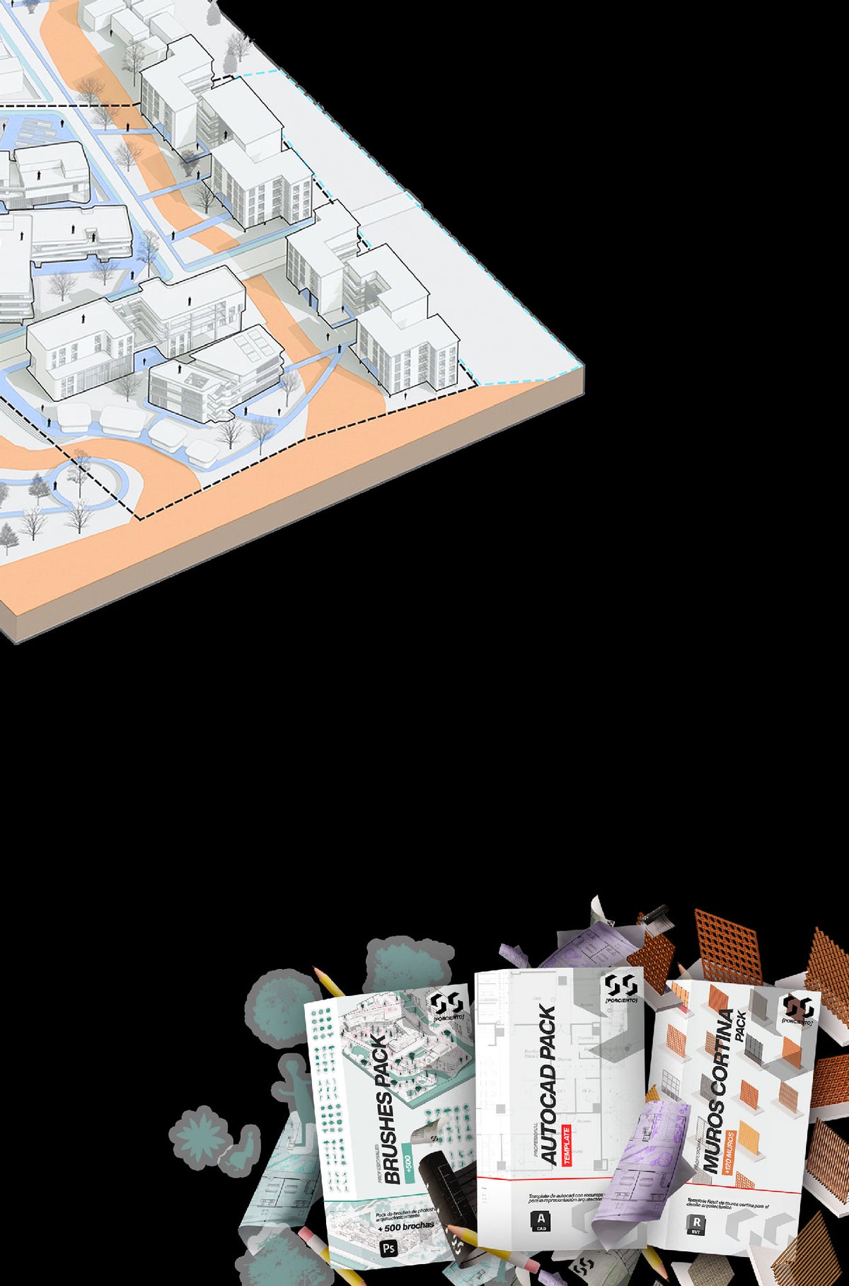 architecture mega pack background with visual assets diagrams and presentation elements – recursos arquitectura fondo