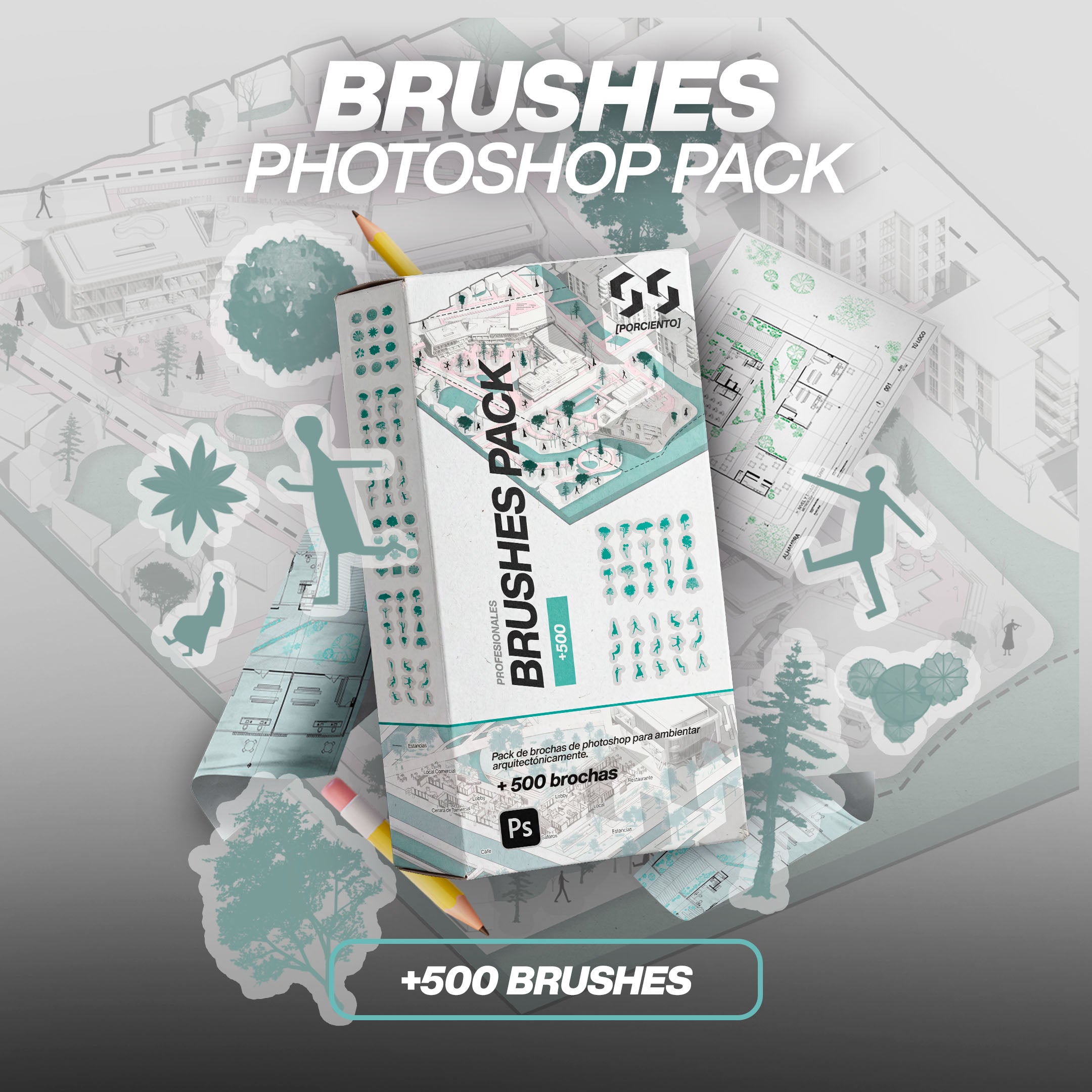 photoshop brushes pack for architecture diagrams textures and presentations – brushes arquitectura photoshop