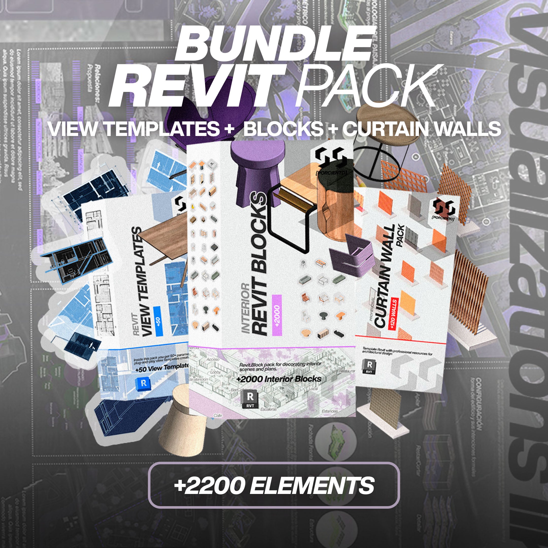 revit architecture bundle pack with BIM assets and templates for projects – bundle revit arquitectura