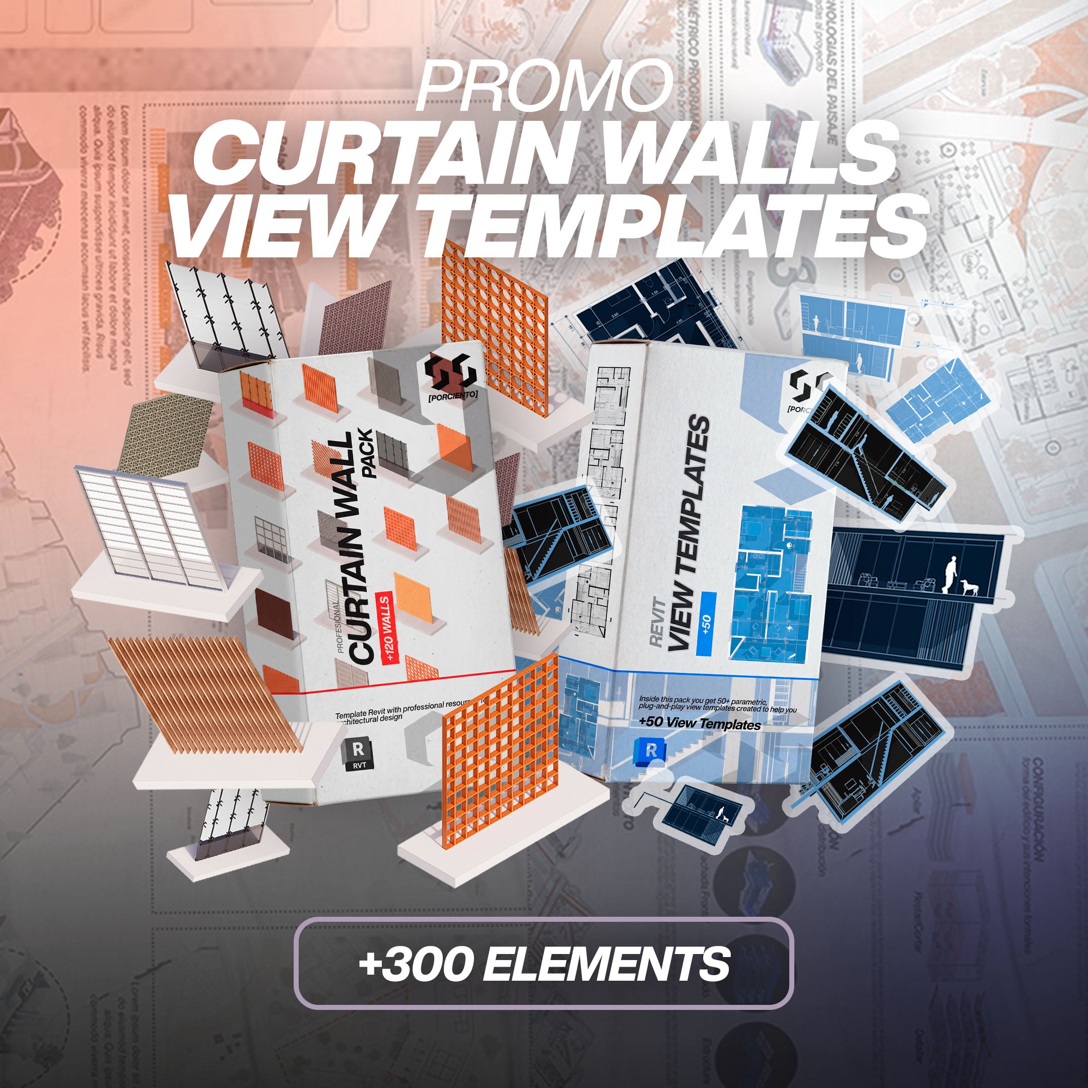 revit architecture templates and mega pack promotion for students and professionals – promoción arquitectura revit