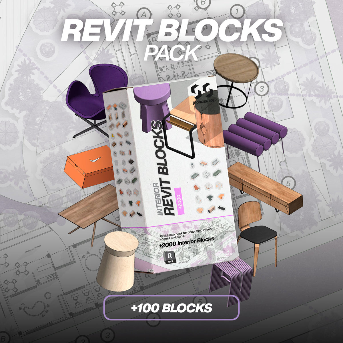 Pack +2000 Blocks Furniture + Gifts