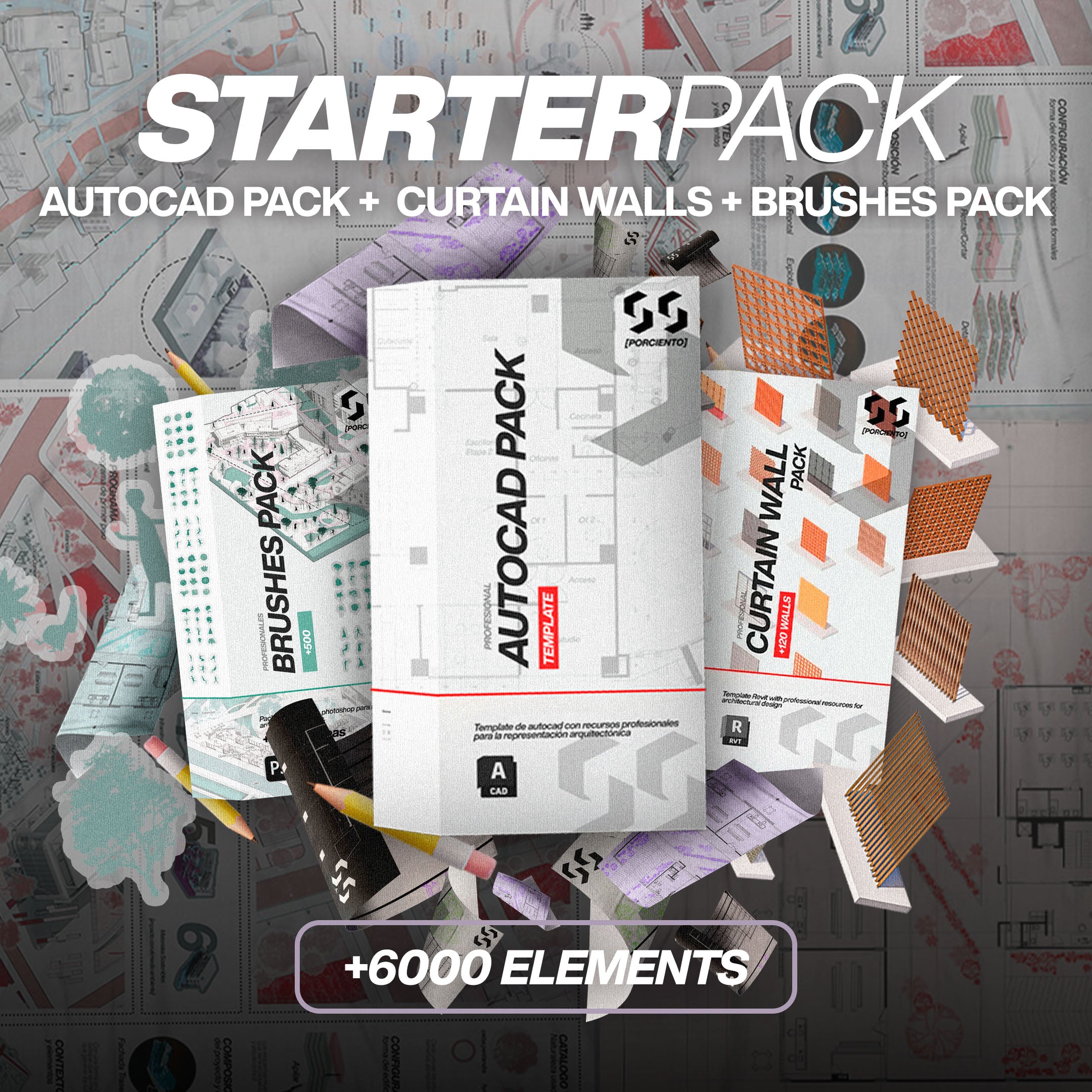 starter architecture pack with essential resources for students and beginners – pack arquitectura estudiantes