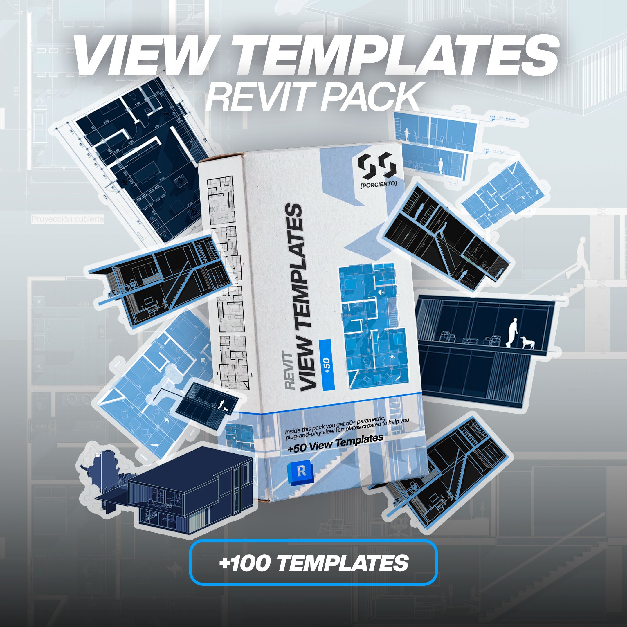 revit architecture view templates pack for presentation boards and portfolio layouts – revit plantillas arquitectura presentación